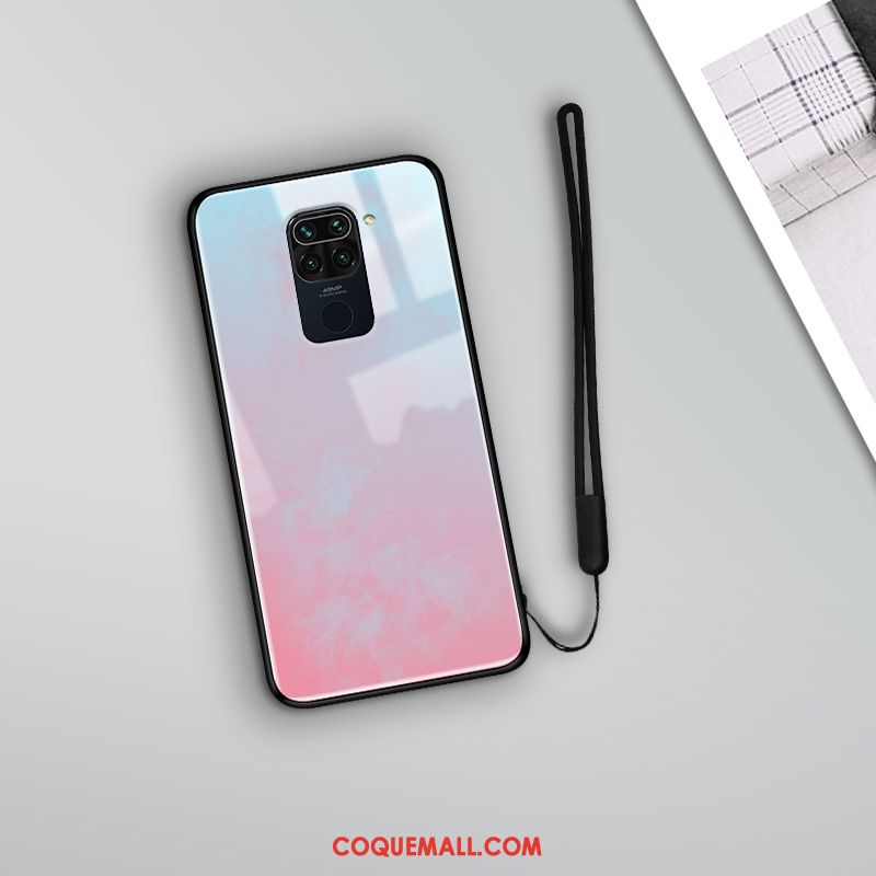 Étui Redmi Note 9 Rouge Marque De Tendance Clair, Coque Redmi Note 9 Incassable Rose Beige