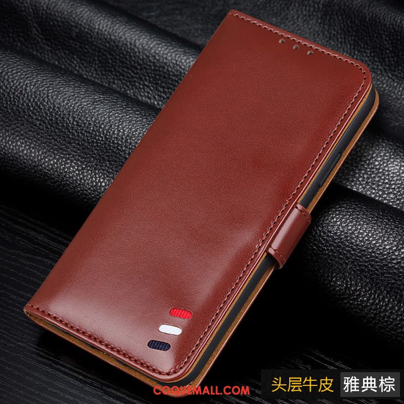 Étui Redmi Note 9 Silicone Tout Compris Rouge, Coque Redmi Note 9 Protection En Cuir Beige