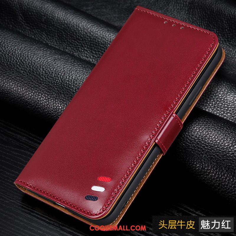 Étui Redmi Note 9 Silicone Tout Compris Rouge, Coque Redmi Note 9 Protection En Cuir Beige