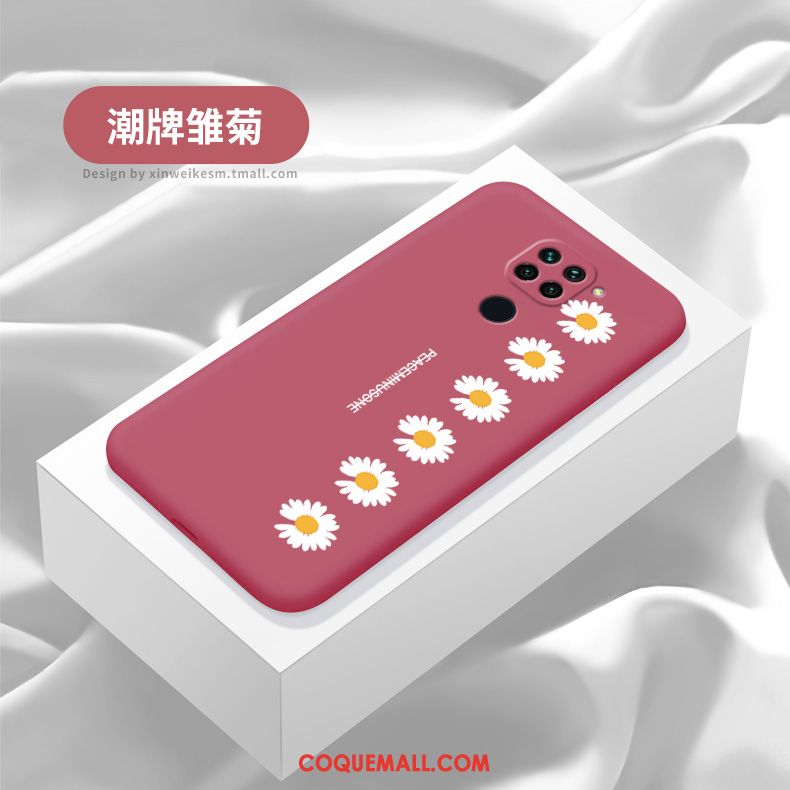 Étui Redmi Note 9 Tempérer Charmant Tout Compris, Coque Redmi Note 9 Rouge Bonbons Beige