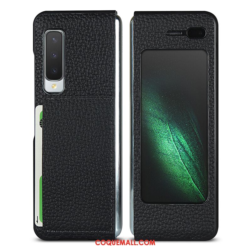 Étui Samsung Fold Bleu Marin Luxe Protection, Coque Samsung Fold Modèle Fleurie Tout Compris