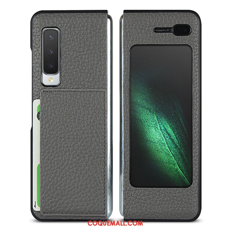 Étui Samsung Fold Bleu Marin Luxe Protection, Coque Samsung Fold Modèle Fleurie Tout Compris