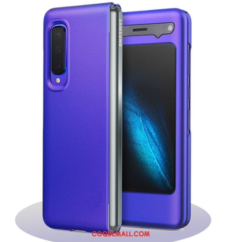 Étui Samsung Fold Délavé En Daim Téléphone Portable Violet, Coque Samsung Fold Étoile Tout Compris