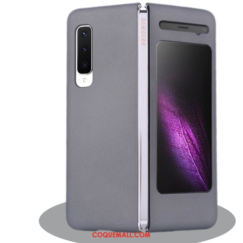 Étui Samsung Fold Délavé En Daim Téléphone Portable Violet, Coque Samsung Fold Étoile Tout Compris