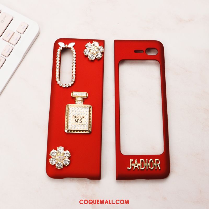 Étui Samsung Fold Incassable Téléphone Portable Net Rouge, Coque Samsung Fold Dessin Animé Étoile