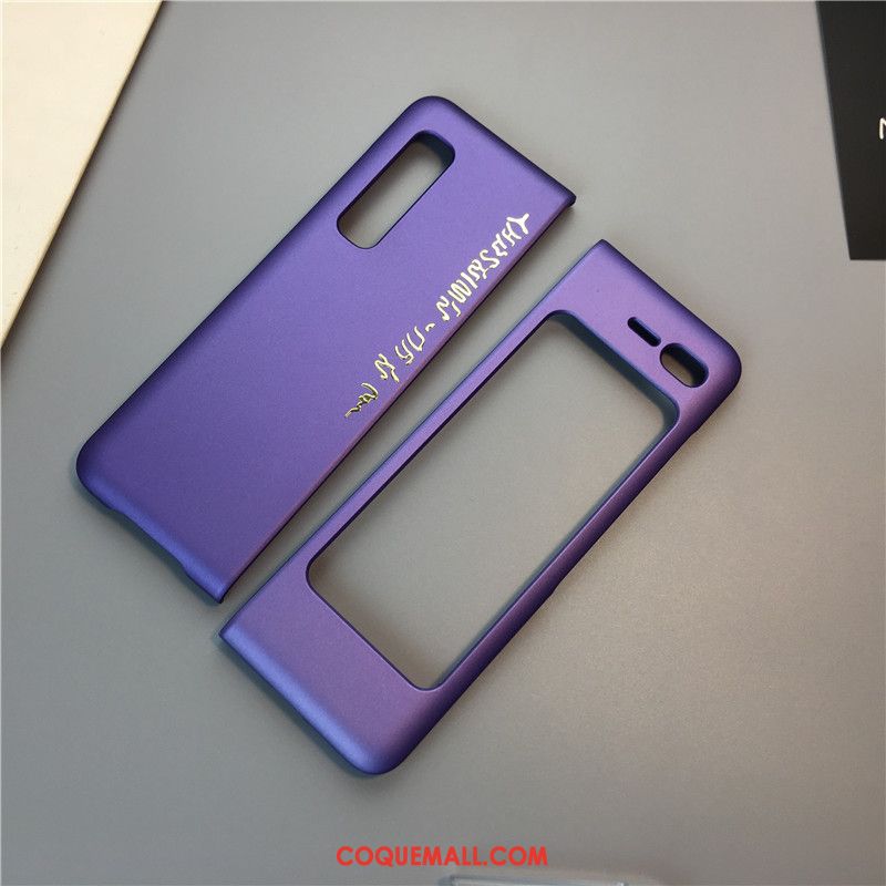 Étui Samsung Fold Plier Dessin Animé Noir, Coque Samsung Fold Étoile Téléphone Portable