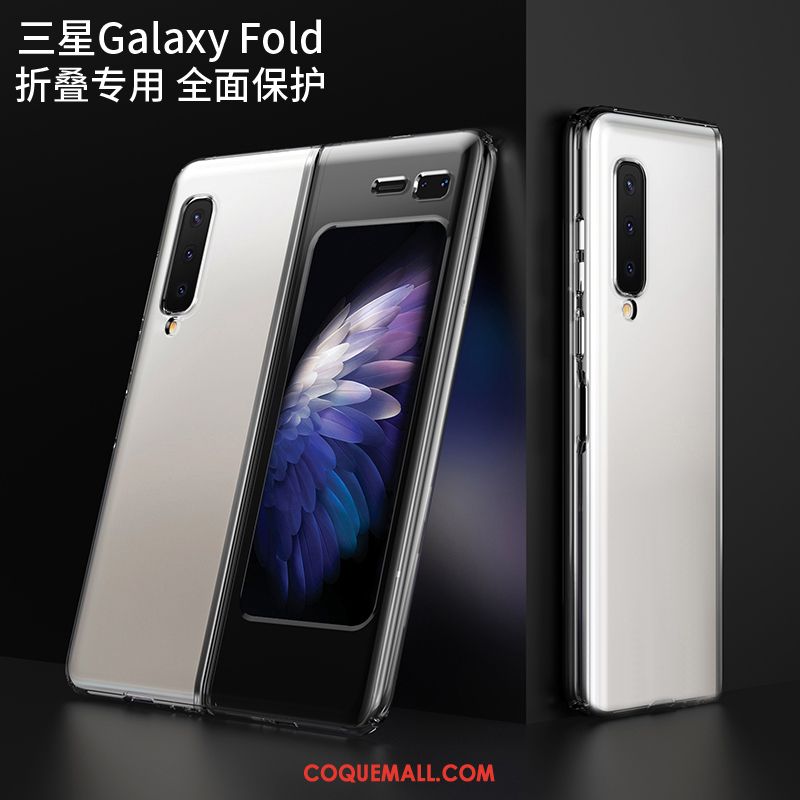 Étui Samsung Fold Tout Compris Délavé En Daim Étoile, Coque Samsung Fold Luxe Créatif