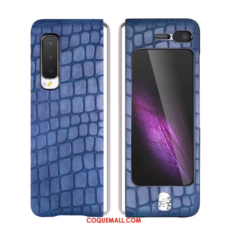 Étui Samsung Fold Très Mince Incassable Luxe, Coque Samsung Fold Modèle Fleurie Vert