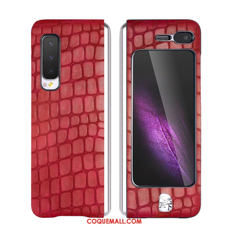 Étui Samsung Fold Très Mince Incassable Luxe, Coque Samsung Fold Modèle Fleurie Vert