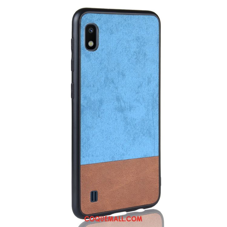 Étui Samsung Galaxy A10 Bleu Tendance Protection, Coque Samsung Galaxy A10 Étoile Denim