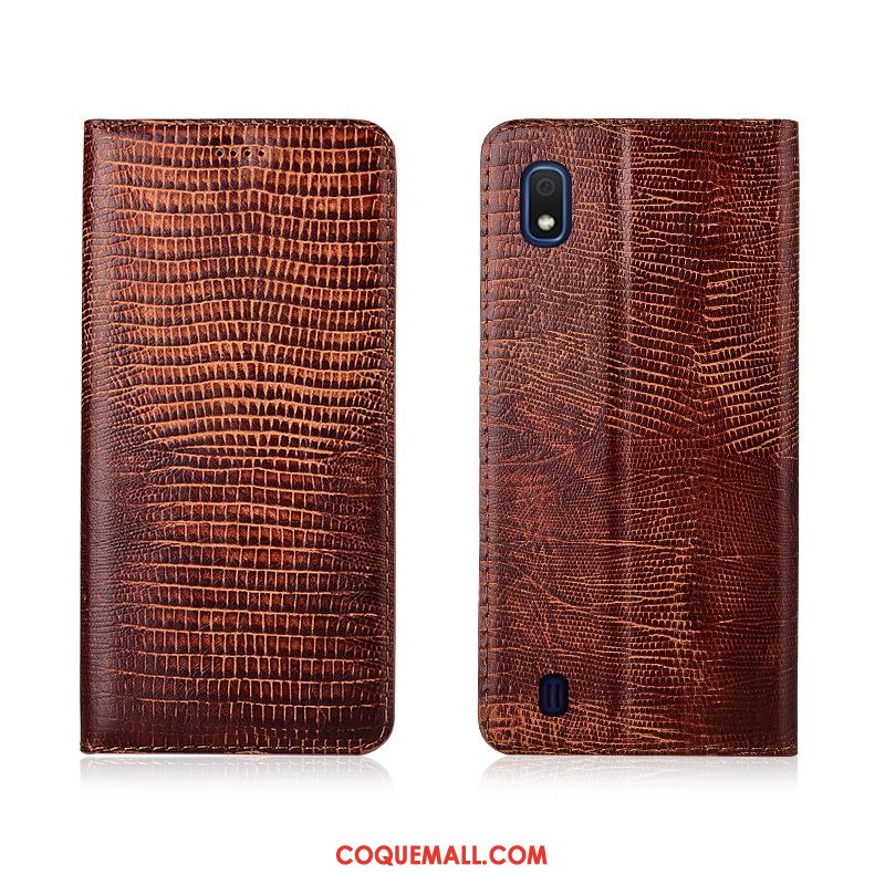 Étui Samsung Galaxy A10 Délavé En Daim Tout Compris Étoile, Coque Samsung Galaxy A10 Cuir Véritable Nouveau