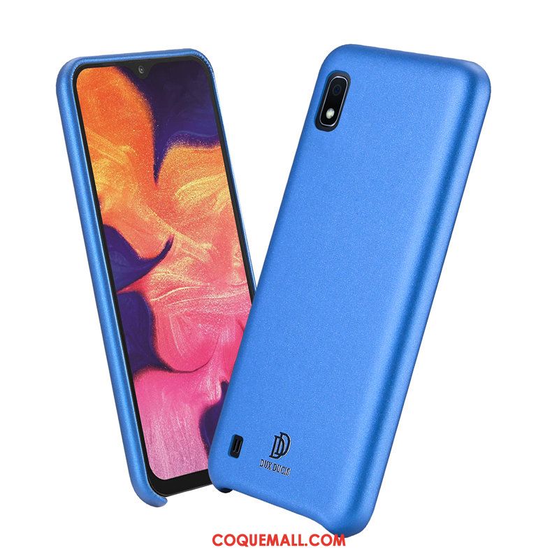 Étui Samsung Galaxy A10 Modèle Fleurie Bleu Simple, Coque Samsung Galaxy A10 Cuir Incassable