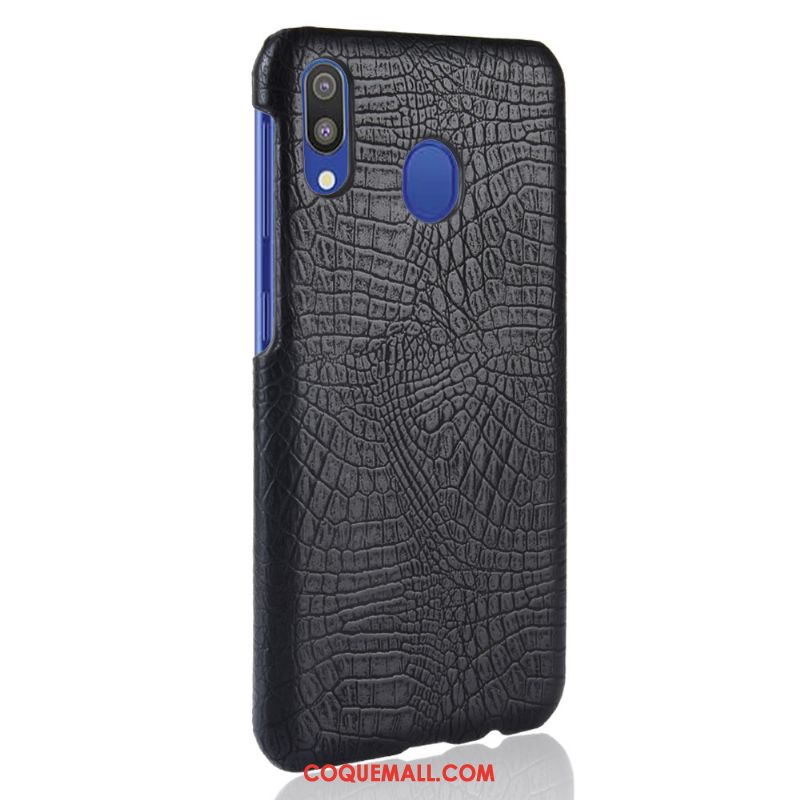 Étui Samsung Galaxy A20e Cuir Sac Qualité, Coque Samsung Galaxy A20e Difficile Crocodile Modèle Orange