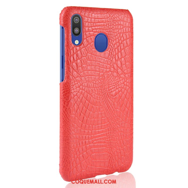 Étui Samsung Galaxy A20e Cuir Sac Qualité, Coque Samsung Galaxy A20e Difficile Crocodile Modèle Orange