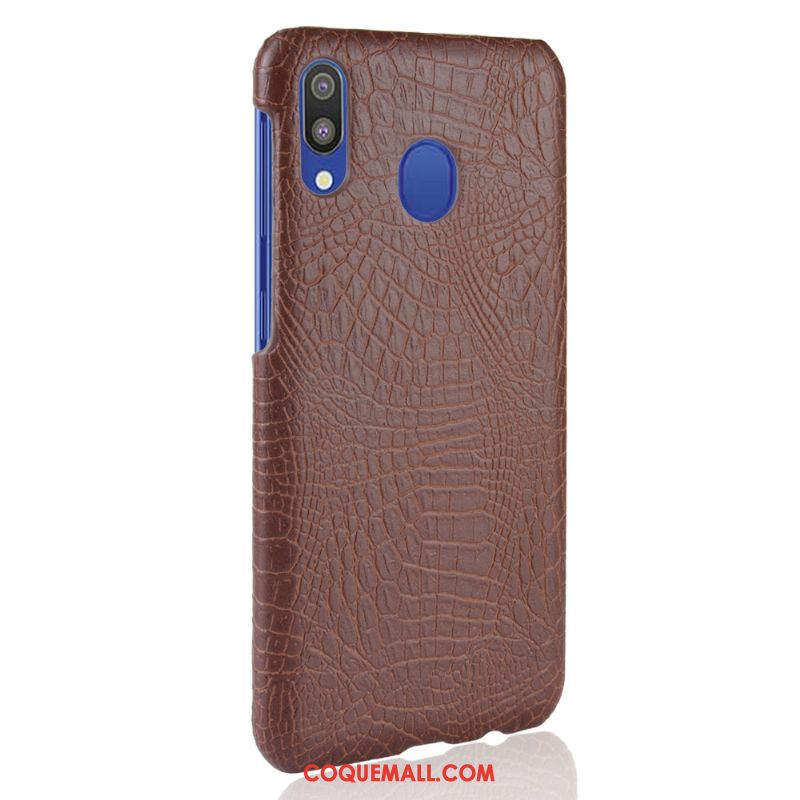 Étui Samsung Galaxy A20e Cuir Sac Qualité, Coque Samsung Galaxy A20e Difficile Crocodile Modèle Orange