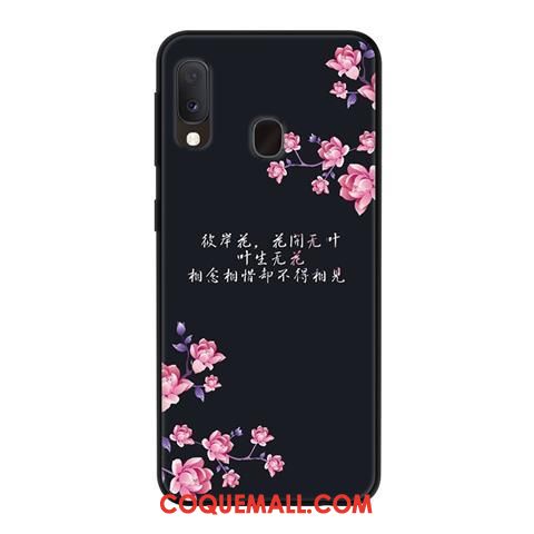 Étui Samsung Galaxy A20e Fluide Doux Délavé En Daim Protection, Coque Samsung Galaxy A20e Blanc Étoile