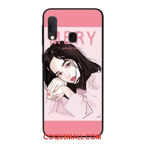 Étui Samsung Galaxy A20e Fluide Doux Délavé En Daim Protection, Coque Samsung Galaxy A20e Blanc Étoile