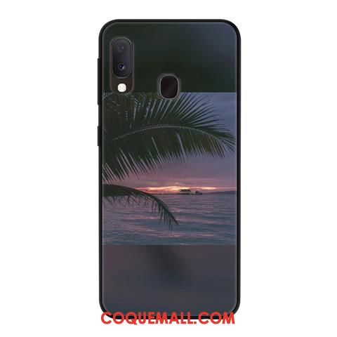 Étui Samsung Galaxy A20e Téléphone Portable Étoile Vert, Coque Samsung Galaxy A20e Noir Délavé En Daim