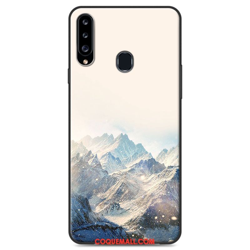 Étui Samsung Galaxy A20s Bleu Protection Tout Compris, Coque Samsung Galaxy A20s Fluide Doux Étoile