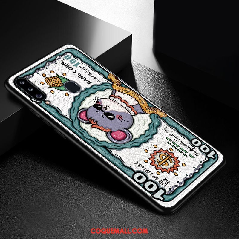 Étui Samsung Galaxy A20s Créatif Dessin Animé Nouveau, Coque Samsung Galaxy A20s Téléphone Portable Modèle Fleurie