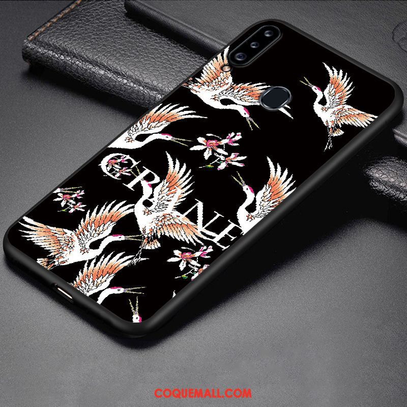 Étui Samsung Galaxy A20s Dessin Animé Noir Téléphone Portable, Coque Samsung Galaxy A20s Étoile Protection