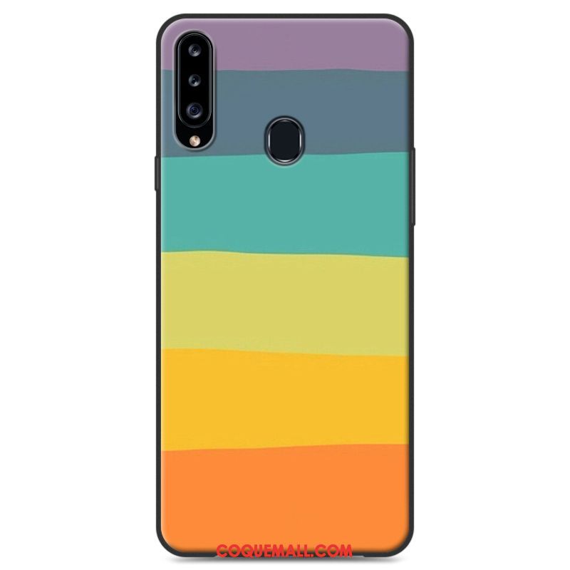 Étui Samsung Galaxy A20s Délavé En Daim Protection Ornements Suspendus, Coque Samsung Galaxy A20s Multicolore Étoile