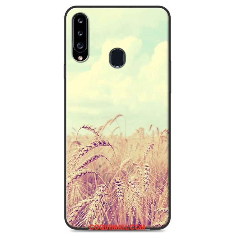 Étui Samsung Galaxy A20s Délavé En Daim Protection Ornements Suspendus, Coque Samsung Galaxy A20s Multicolore Étoile