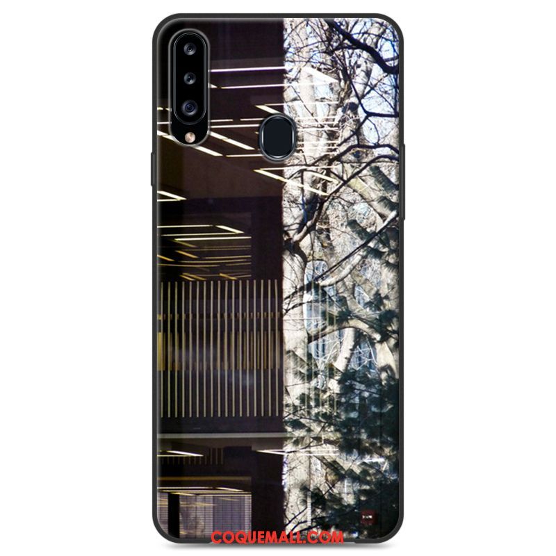 Étui Samsung Galaxy A20s Délavé En Daim Protection Ornements Suspendus, Coque Samsung Galaxy A20s Multicolore Étoile