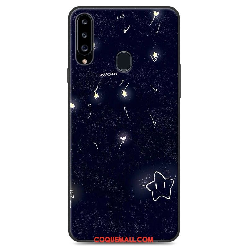 Étui Samsung Galaxy A20s Délavé En Daim Protection Ornements Suspendus, Coque Samsung Galaxy A20s Multicolore Étoile