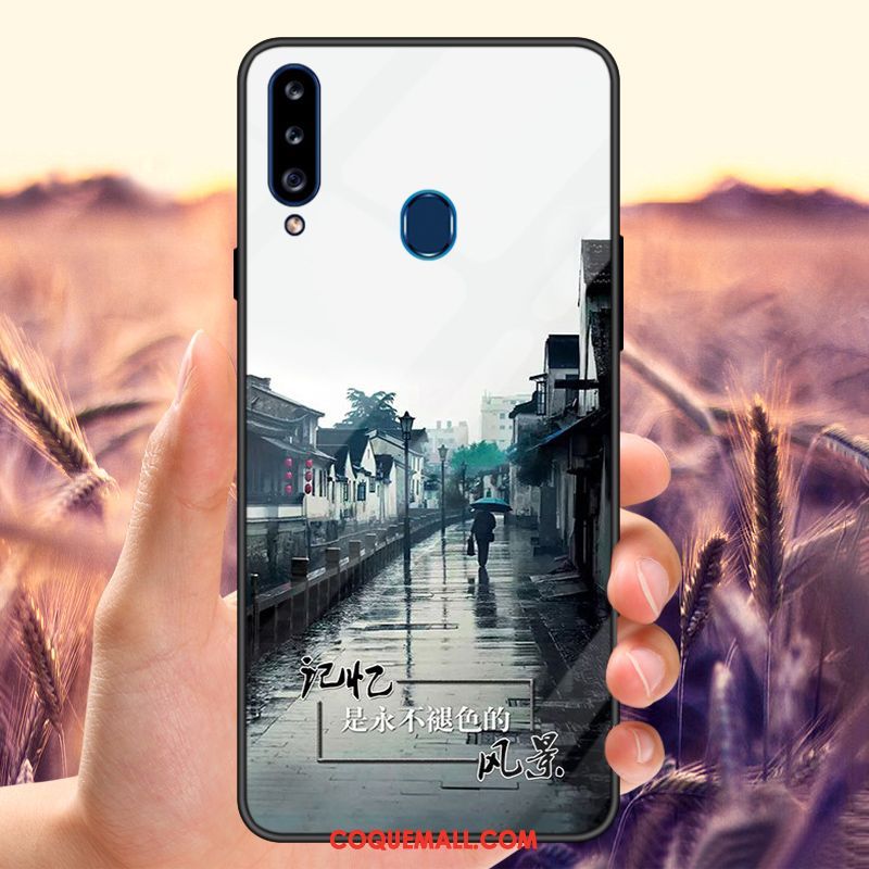 Étui Samsung Galaxy A20s Fluide Doux Modèle Miroir, Coque Samsung Galaxy A20s Tendance Téléphone Portable