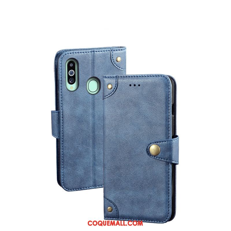 Étui Samsung Galaxy A20s Portefeuille En Cuir Étoile, Coque Samsung Galaxy A20s Tout Compris Fluide Doux