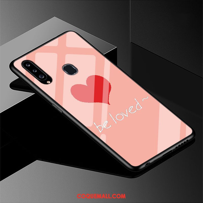 Étui Samsung Galaxy A20s Rose Silicone Incassable, Coque Samsung Galaxy A20s Téléphone Portable Charmant