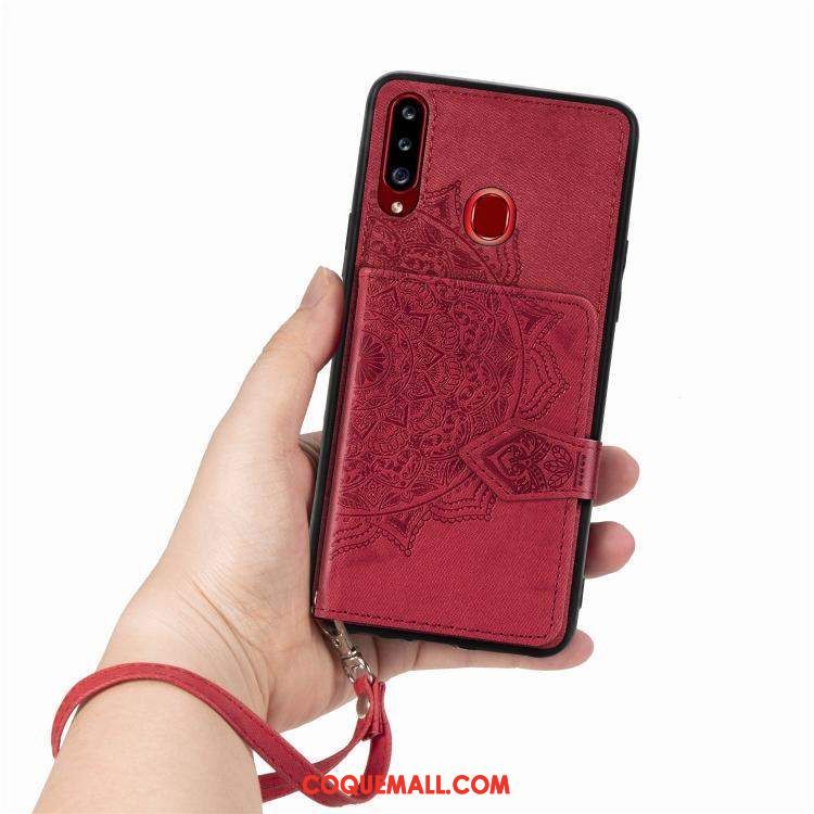 Étui Samsung Galaxy A20s Silicone Protection Rose, Coque Samsung Galaxy A20s Téléphone Portable Rouge