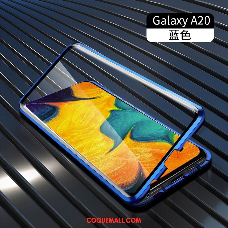 Étui Samsung Galaxy A20s Verre Reversible Vert, Coque Samsung Galaxy A20s Étoile Téléphone Portable
