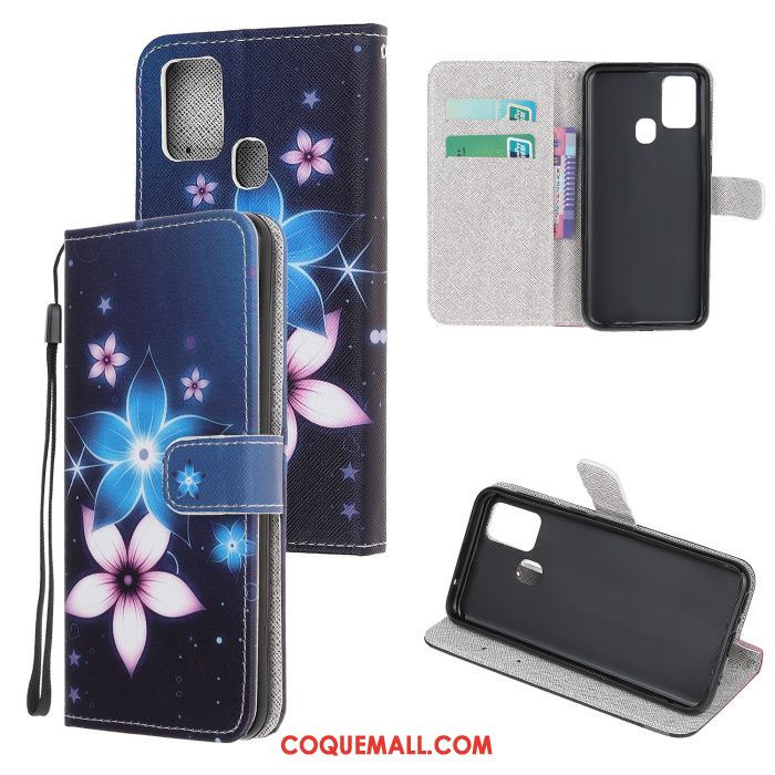 Étui Samsung Galaxy A21s Protection En Cuir Étoile, Coque Samsung Galaxy A21s Dessin Animé Téléphone Portable