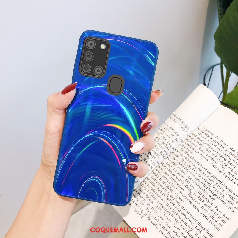 Étui Samsung Galaxy A21s Silicone Frais Étoile, Coque Samsung Galaxy A21s Petit Violet