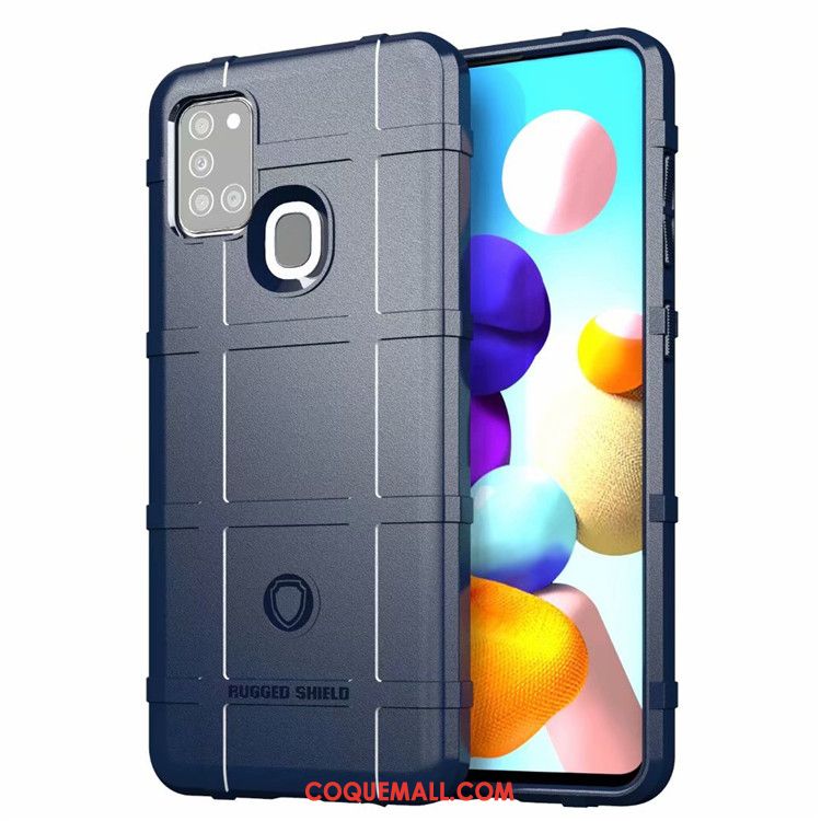 Étui Samsung Galaxy A21s Tout Compris Délavé En Daim Incassable, Coque Samsung Galaxy A21s Téléphone Portable Étoile