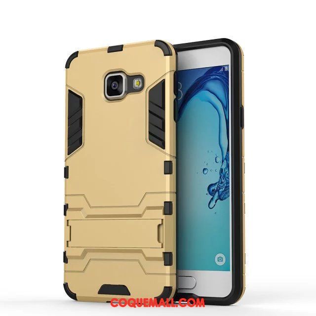 Étui Samsung Galaxy A3 2016 Gris Étoile Or, Coque Samsung Galaxy A3 2016 Incassable Support