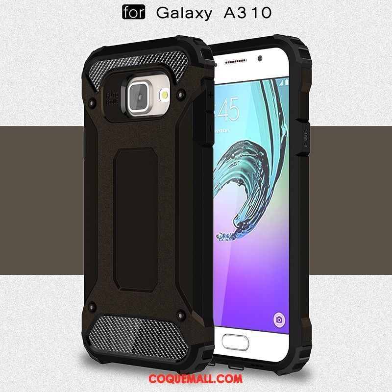 Étui Samsung Galaxy A3 2016 Téléphone Portable Difficile Bleu, Coque Samsung Galaxy A3 2016 Étoile Or