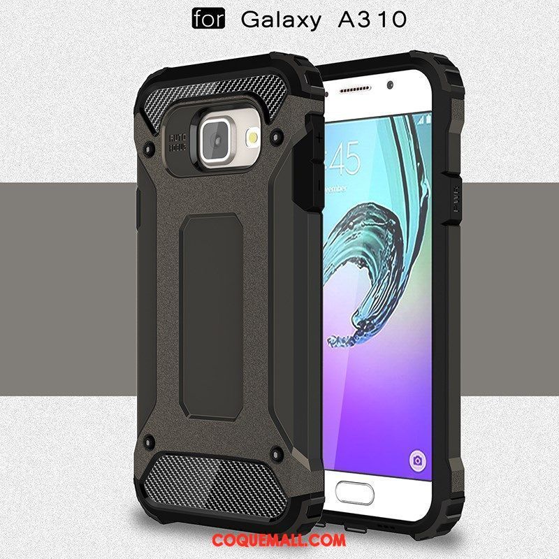 Étui Samsung Galaxy A3 2016 Téléphone Portable Difficile Bleu, Coque Samsung Galaxy A3 2016 Étoile Or