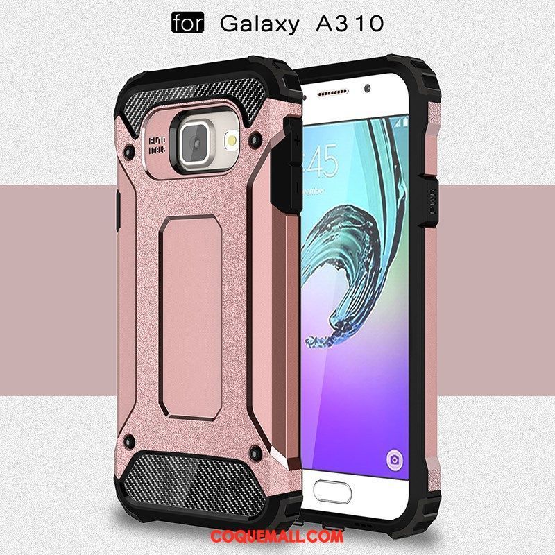 Étui Samsung Galaxy A3 2016 Téléphone Portable Difficile Bleu, Coque Samsung Galaxy A3 2016 Étoile Or