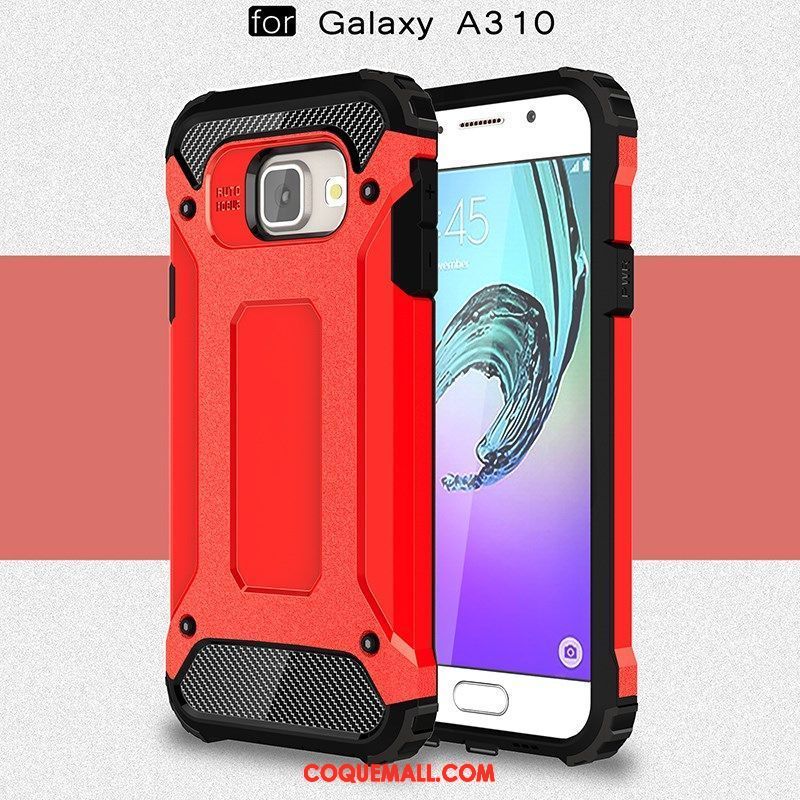 Étui Samsung Galaxy A3 2016 Téléphone Portable Protection Dessin Animé, Coque Samsung Galaxy A3 2016 Rouge Grand