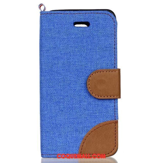 Étui Samsung Galaxy A3 2016 Étoile En Denim Toile, Coque Samsung Galaxy A3 2016 Bleu Clair Téléphone Portable