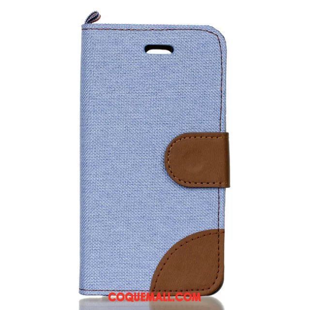 Étui Samsung Galaxy A3 2016 Étoile En Denim Toile, Coque Samsung Galaxy A3 2016 Bleu Clair Téléphone Portable