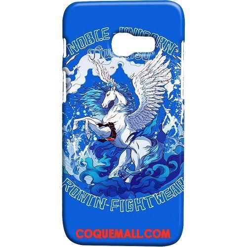 Étui Samsung Galaxy A3 2017 Bleu Étoile Téléphone Portable, Coque Samsung Galaxy A3 2017 Protection Délavé En Daim