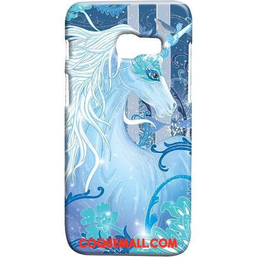 Étui Samsung Galaxy A3 2017 Bleu Étoile Téléphone Portable, Coque Samsung Galaxy A3 2017 Protection Délavé En Daim