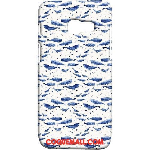 Étui Samsung Galaxy A3 2017 Délavé En Daim Étoile Protection, Coque Samsung Galaxy A3 2017 Frais Bleu