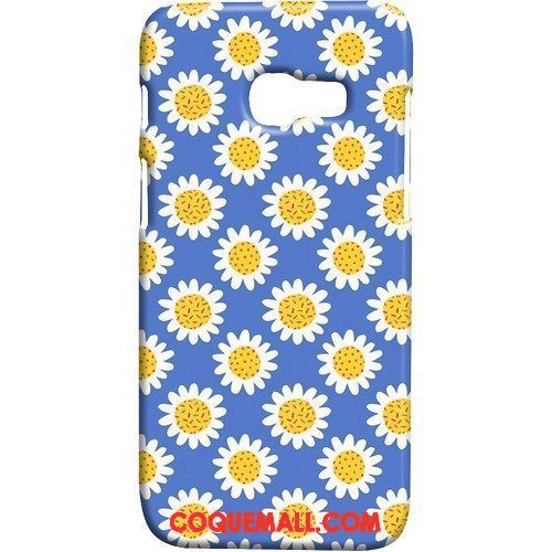 Étui Samsung Galaxy A3 2017 Délavé En Daim Étoile Protection, Coque Samsung Galaxy A3 2017 Frais Bleu