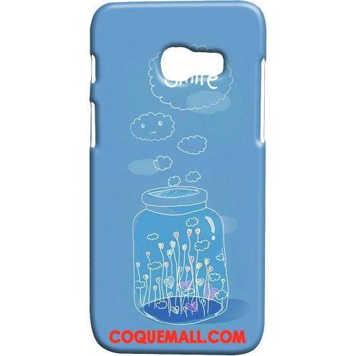 Étui Samsung Galaxy A3 2017 Délavé En Daim Étoile Protection, Coque Samsung Galaxy A3 2017 Frais Bleu