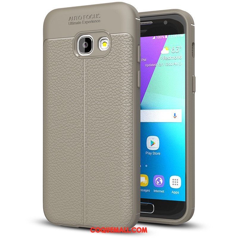 Étui Samsung Galaxy A3 2017 Modèle Fleurie Téléphone Portable Tendance, Coque Samsung Galaxy A3 2017 Tout Compris Bleu